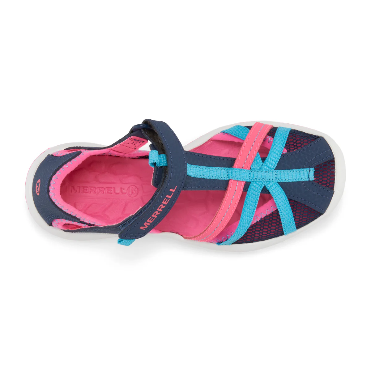 Dragonfly Sandal - Big Kid Navy/Turquoise/Pink - Image 6
