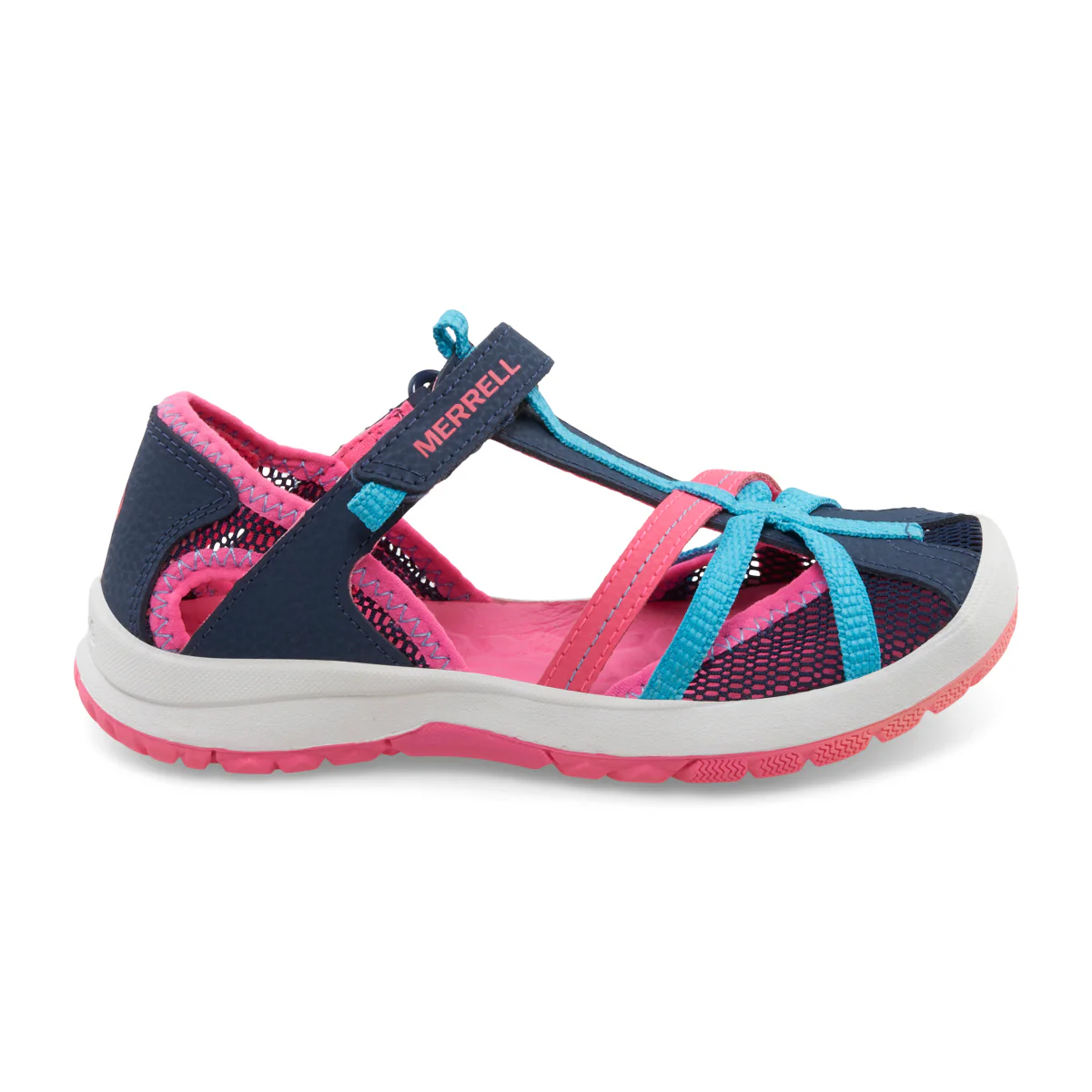 Dragonfly Sandal - Big Kid Navy/Turquoise/Pink - Image 8