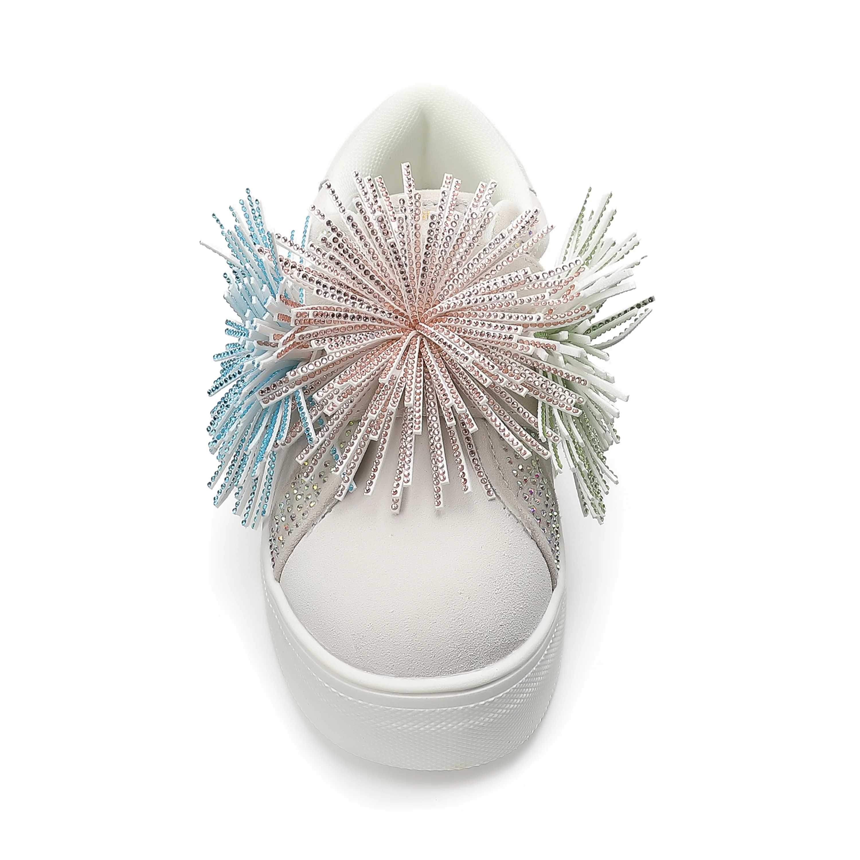 Laney Fringe Sneaker  - Big Kid White - Image 4