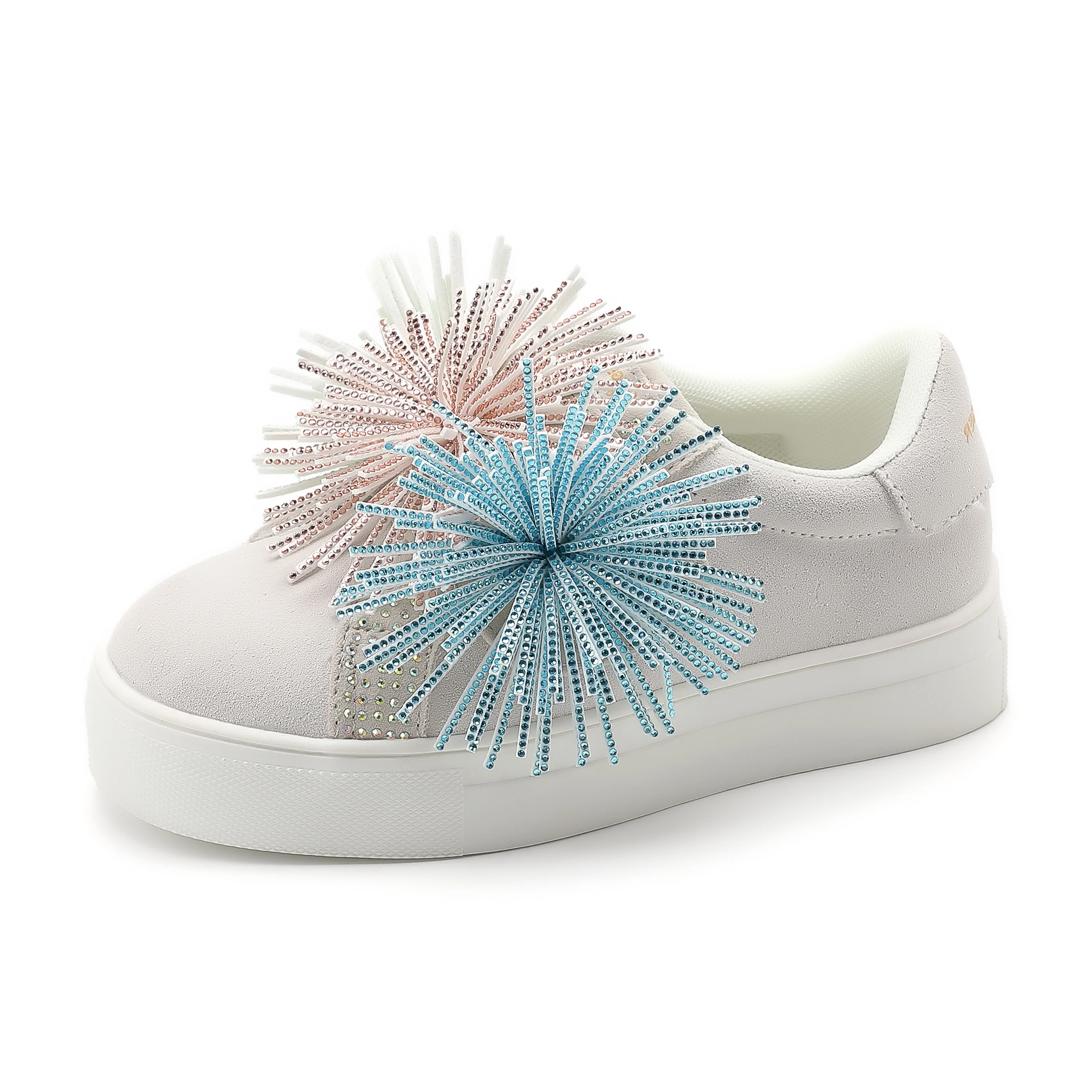 Laney Fringe Sneaker  - Big Kid White - Image 7