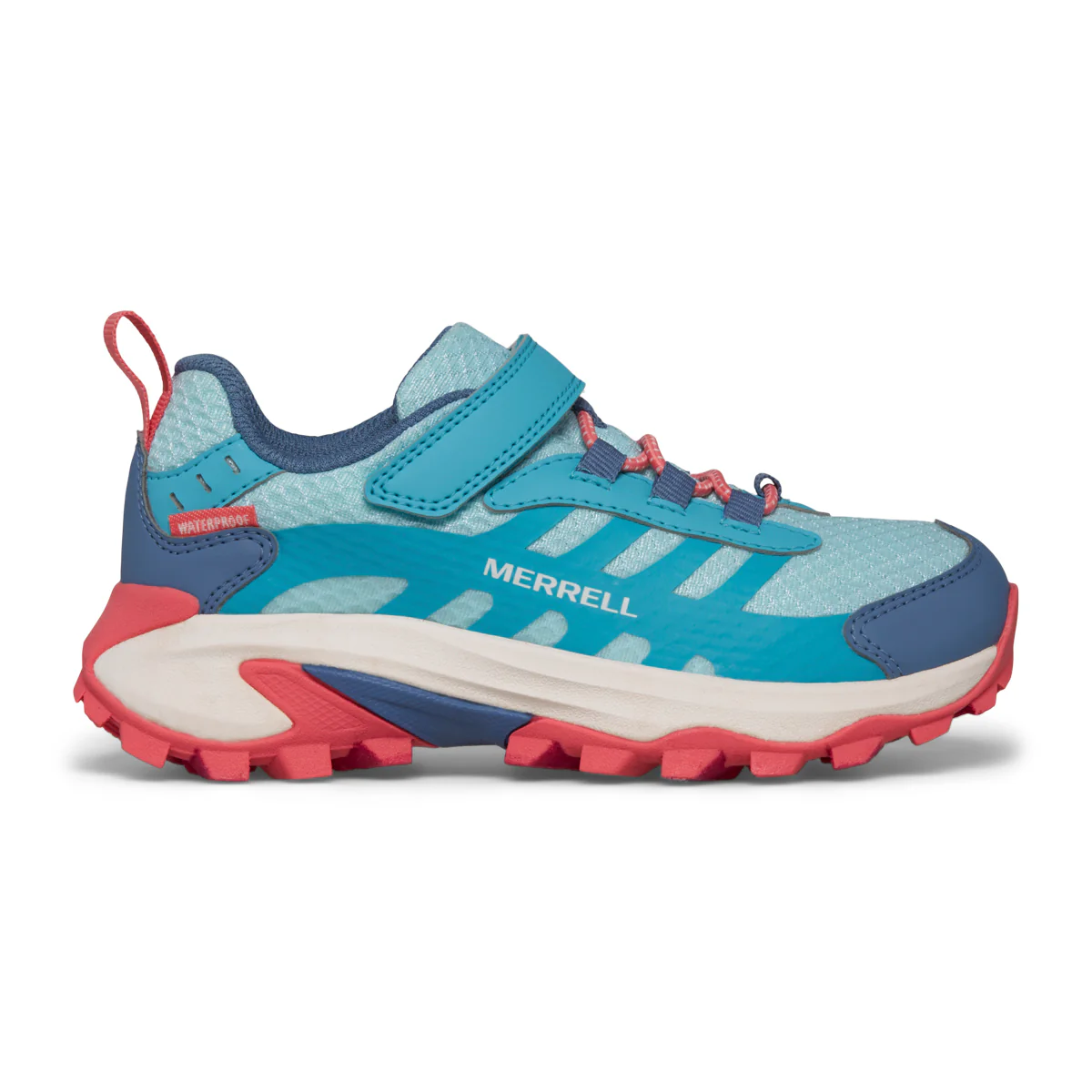 Moab Speed 2 Low A/C Waterproof Sneaker - Big Kid Turq/Coral - Image 6