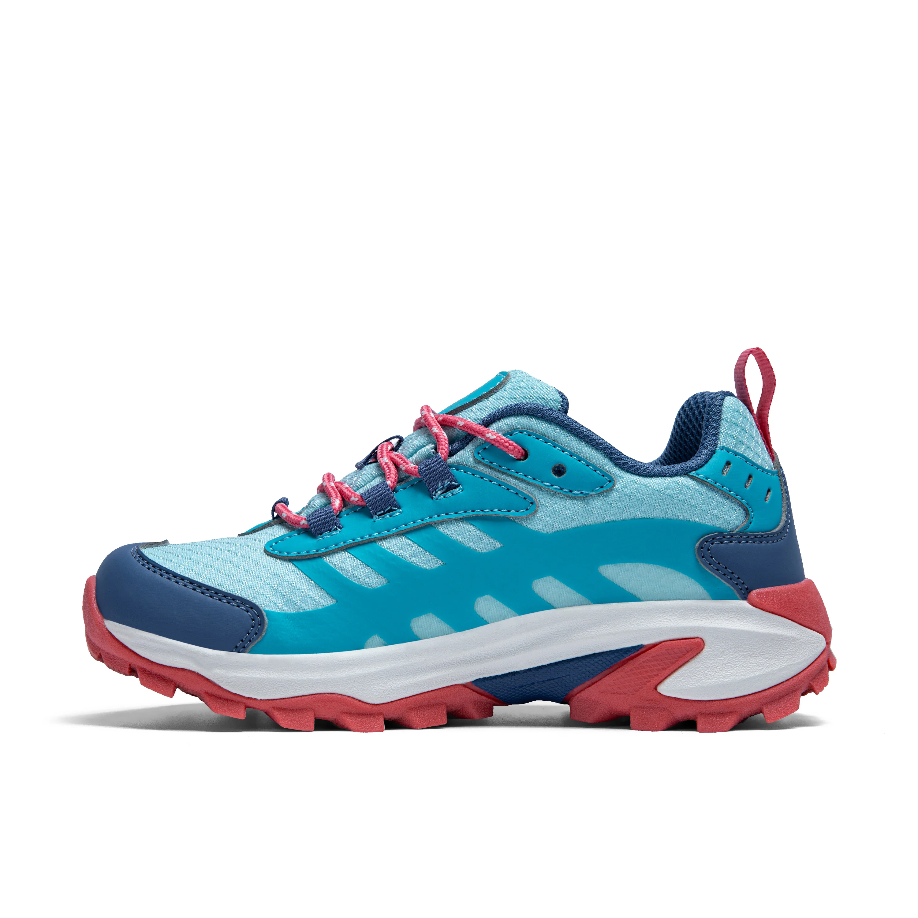 Moab Speed 2 Low Waterproof Sneaker - Big Kid Turq/Coral - Image 3