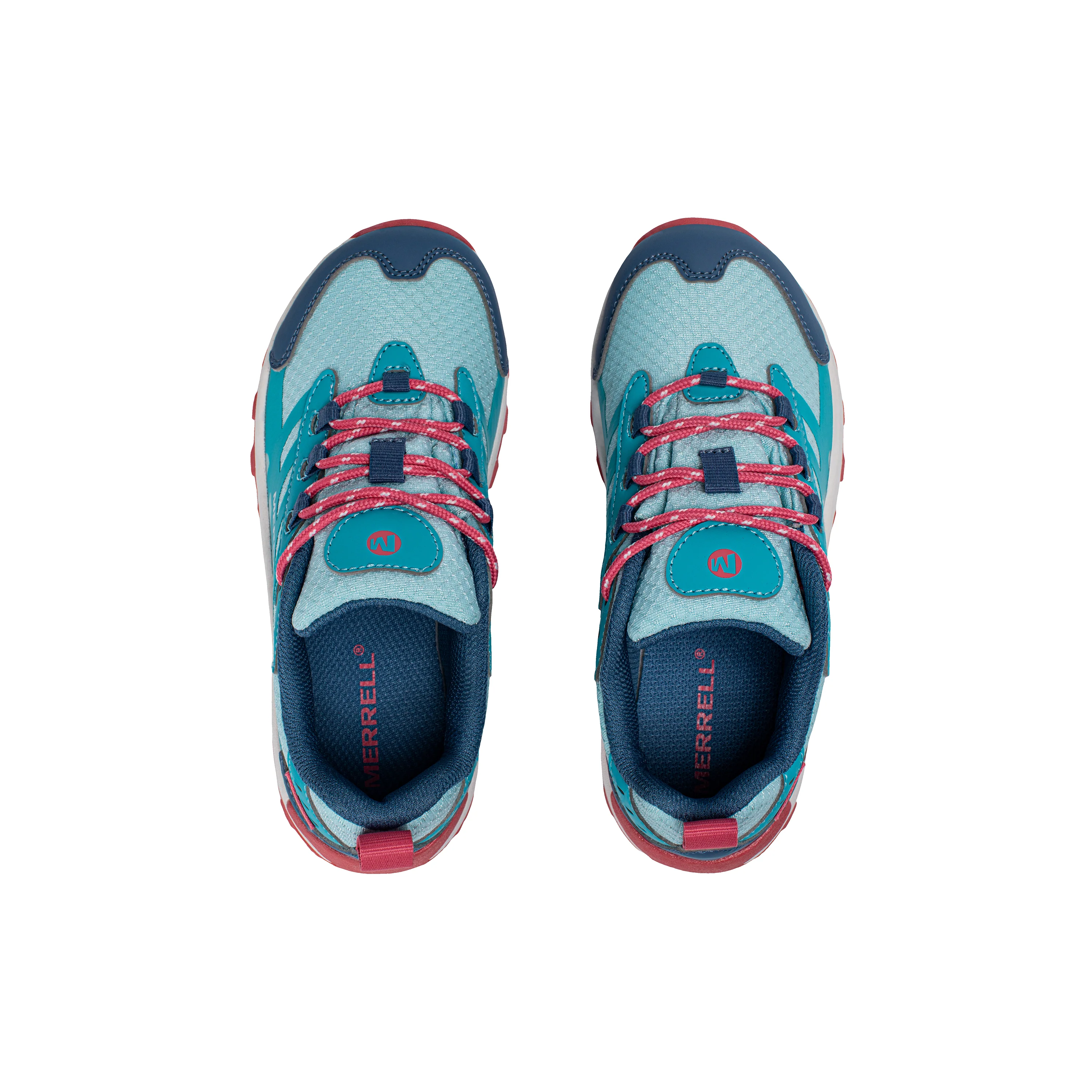 Moab Speed 2 Low Waterproof Sneaker - Big Kid Turq/Coral - Image 6