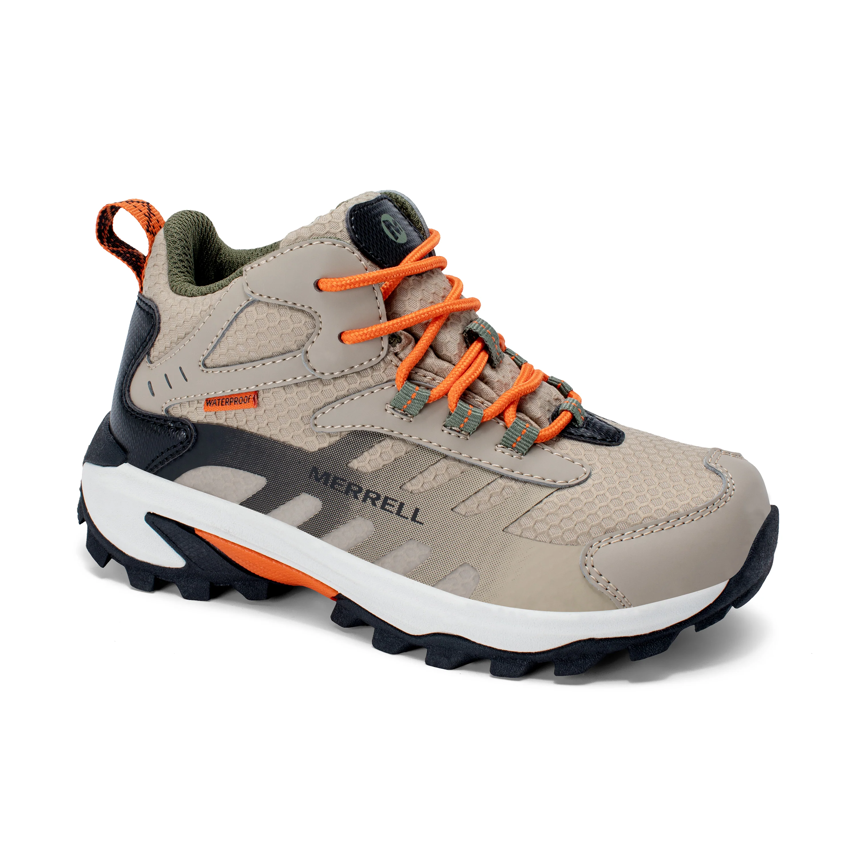 Moab Speed 2 Mid Waterproof Boot - Big Kid Black/Tan - Image 7