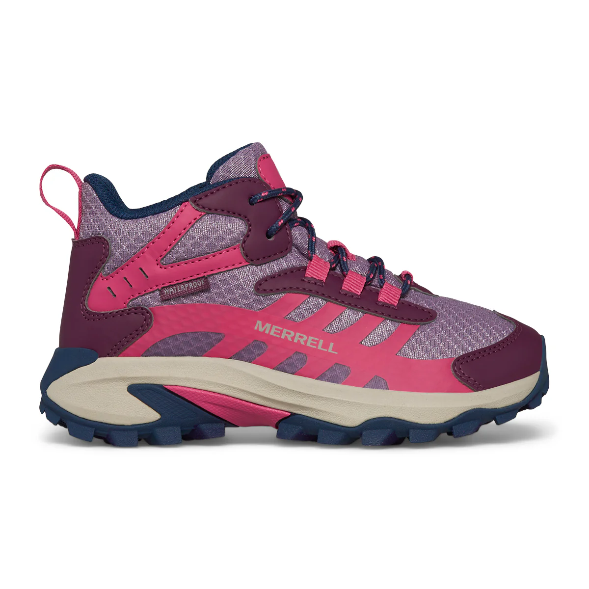 Moab Speed 2 Mid Waterproof Hiker - Big Kid Berry/Navy - Image 6
