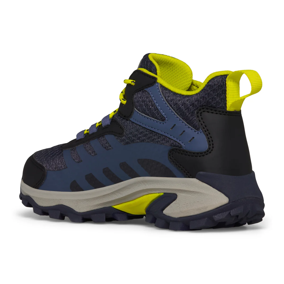 Moab Speed 2 Mid Waterproof Hiker - Big Kid Navy/Hi Viz - Image 3