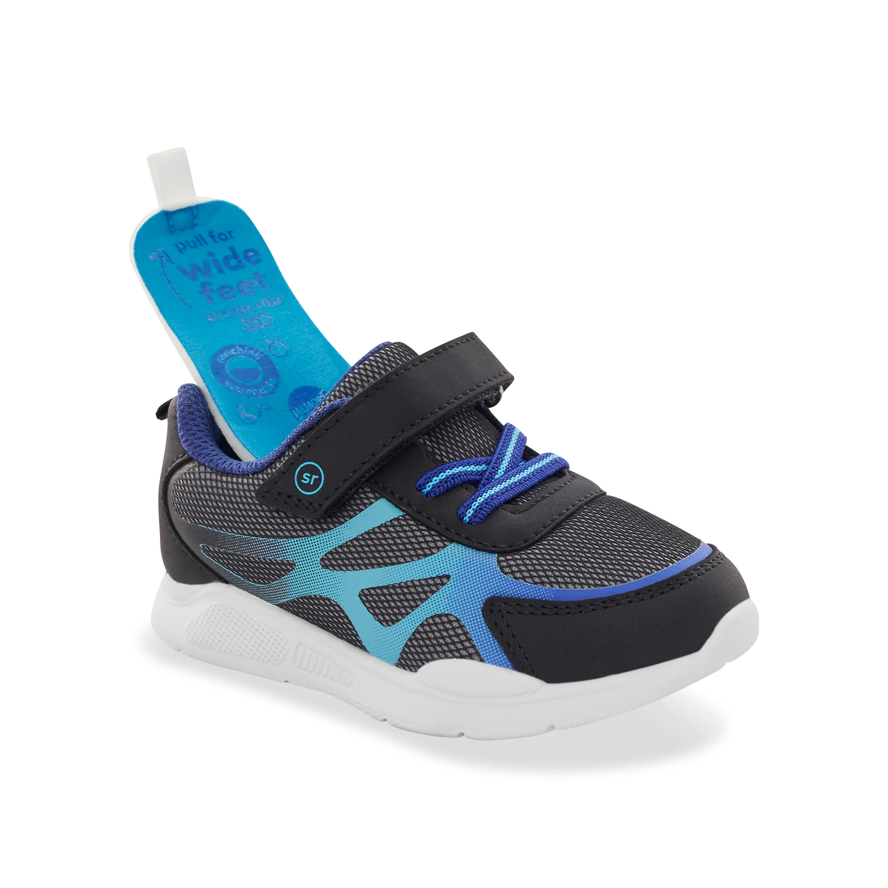 Ryne Sneaker - Little Kid Black/Blue - Image 3