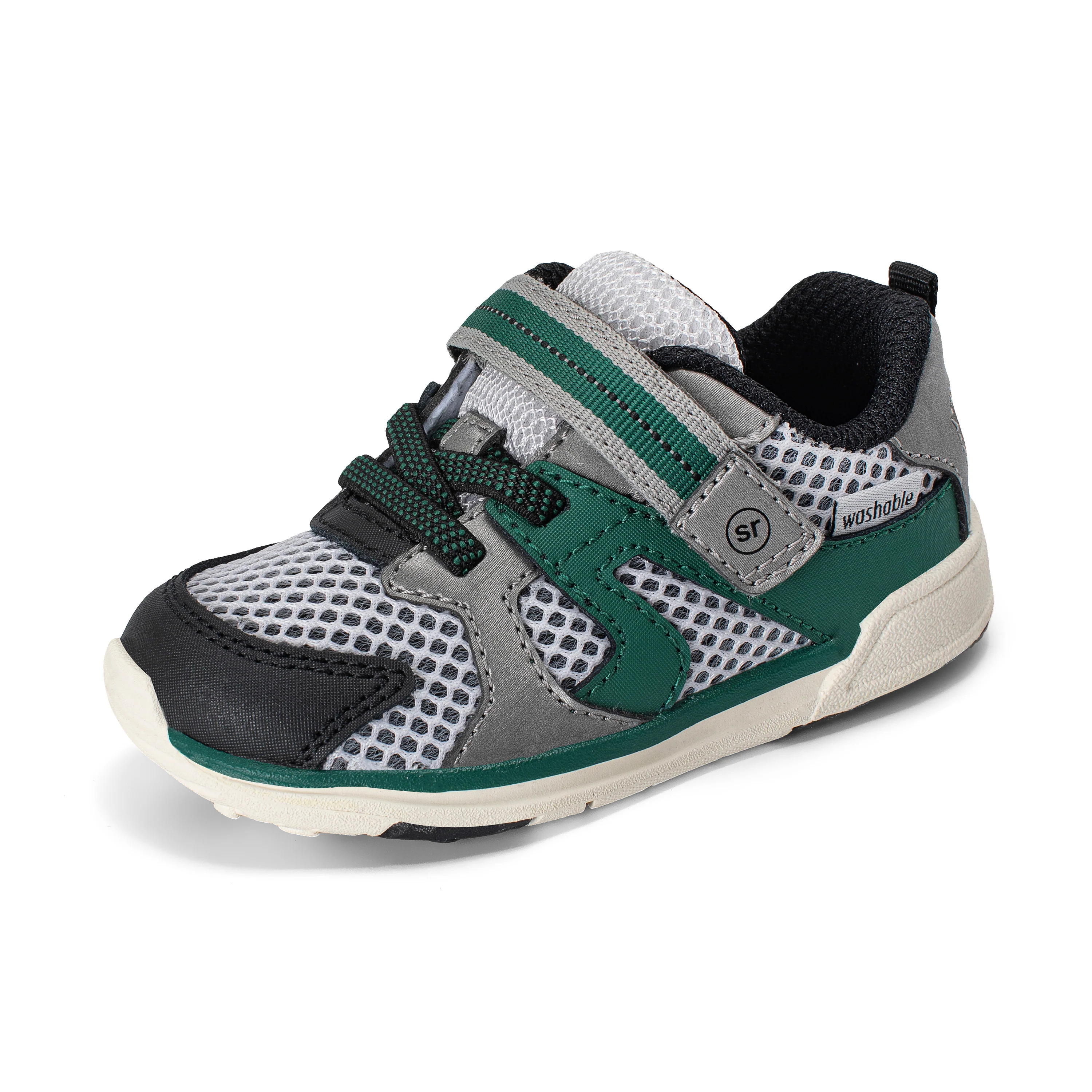 Velocity Sneaker - Little Kid Black/Green - Image 7
